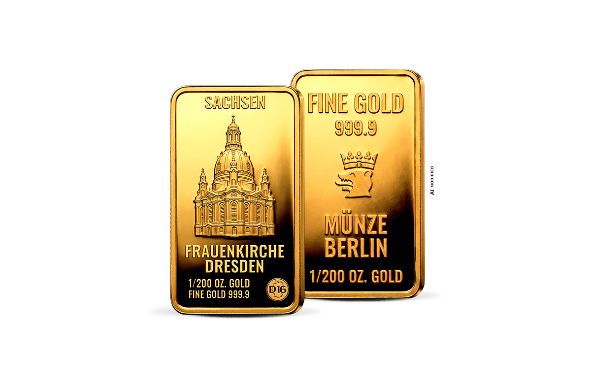 Goldbarren Sachsen – Frauenkirche Dresden