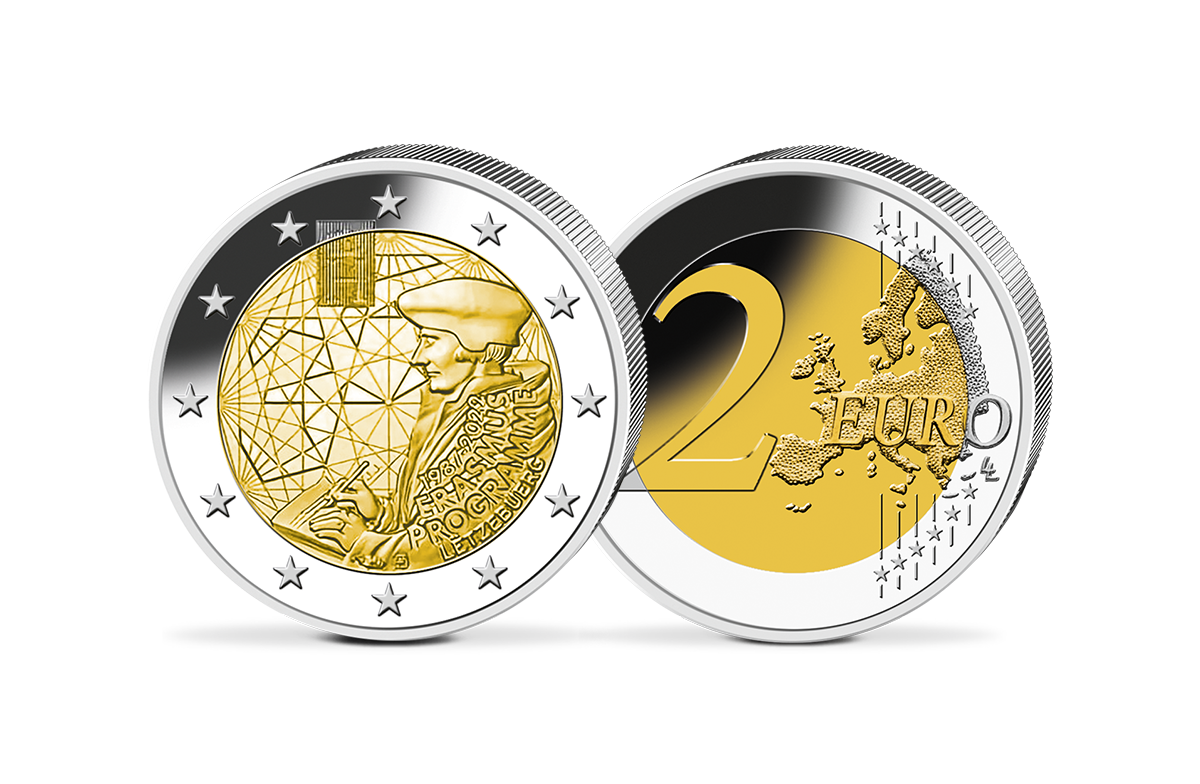 2-Euro-Gedenkmünze Luxemburg – 35 Jahre Erasmus Programm 2-Euro-Gedenkmünze Luxemburg – 35 Jahre Erasmus Programm