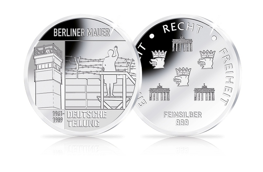 Silber-Gedenkprägung Berliner Mauer