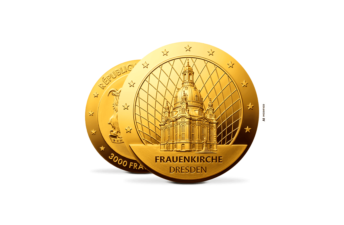 Goldmünze Frauenkirche Dresden