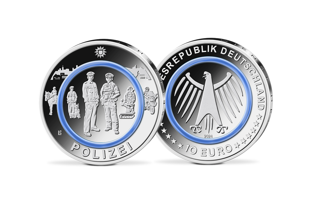 10-Euro-Münze Polizei 2024
