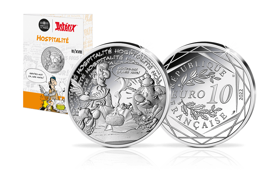 10-Euro-Silbermünze Asterix Hospitalité