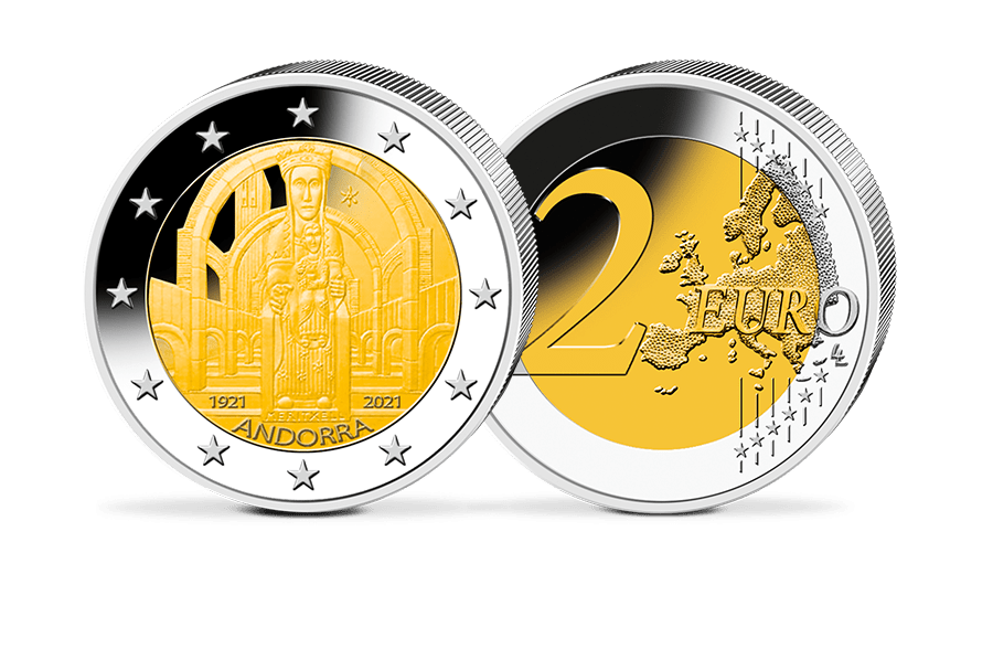 2-Euro-Gedenkmünze - Andorra 2021 - Unsere Dame von Meritxell 2-Euro-Gedenkmünze - Andorra 2021 - Unsere Dame von Meritxell