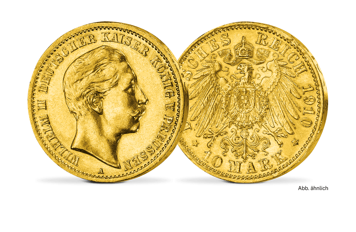 Goldmünze 10 Gold-Mark Wilhelm II. J. 251