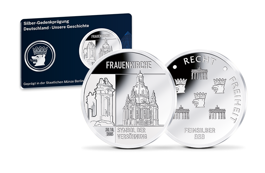 Silber-Gedenkprägung Weihe der Frauenkirche