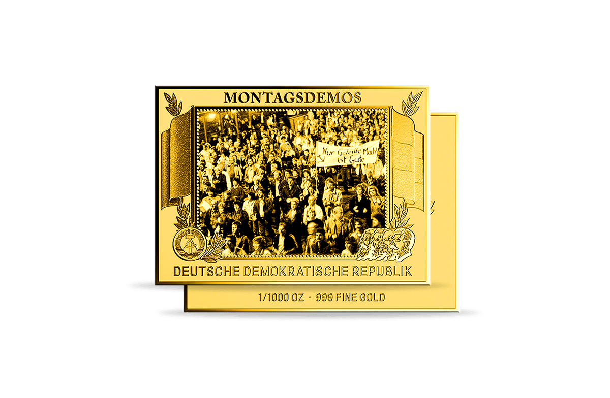 Gold-Münzbarren Montagsdemos