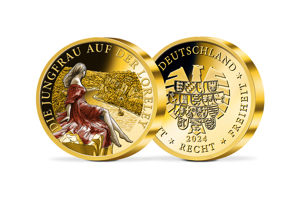 Piedfort-Gedenkprägung Die Jungfrau auf der Loreley