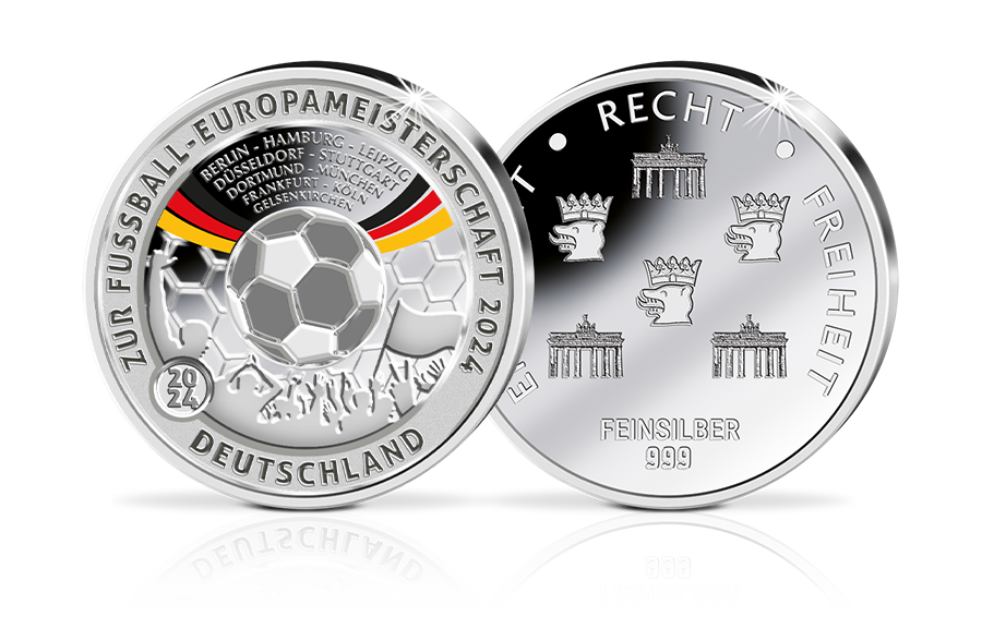 Silber-Gedenkprägung Fußball-Europameisterschaft 2024