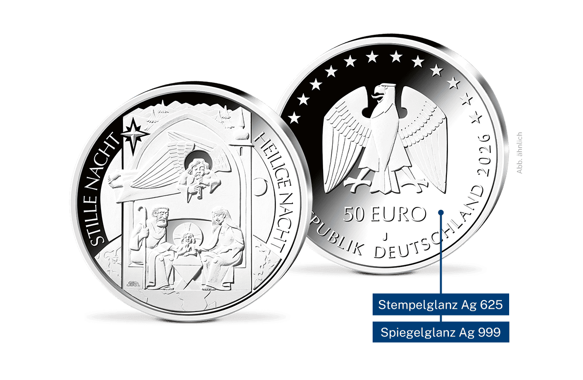 50-Euro-Silbermünze Stille Nacht, heilige Nacht