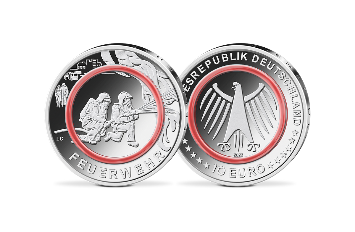 10-Euro-Münze Feuerwehr 2023 10-Euro-Münze Feuerwehr 2023