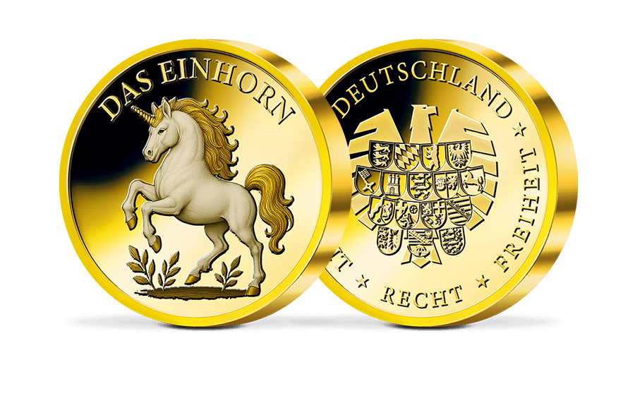 Piedfort-Gedenkprägung Das Einhorn