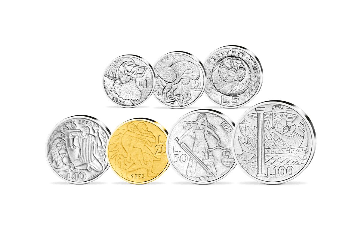 Kursmünzensatz San Marino 1973