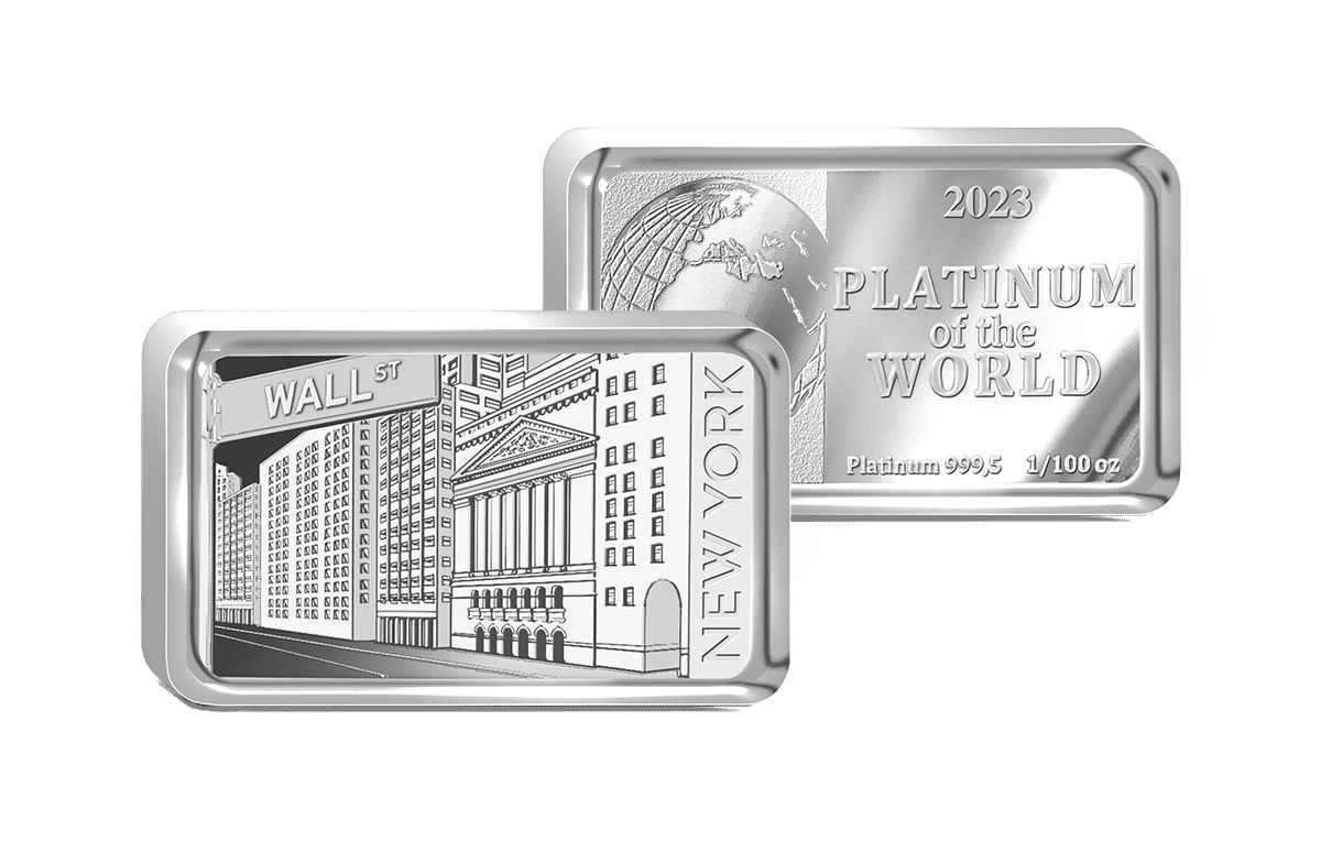 Platinbarren Finanzplatz New York