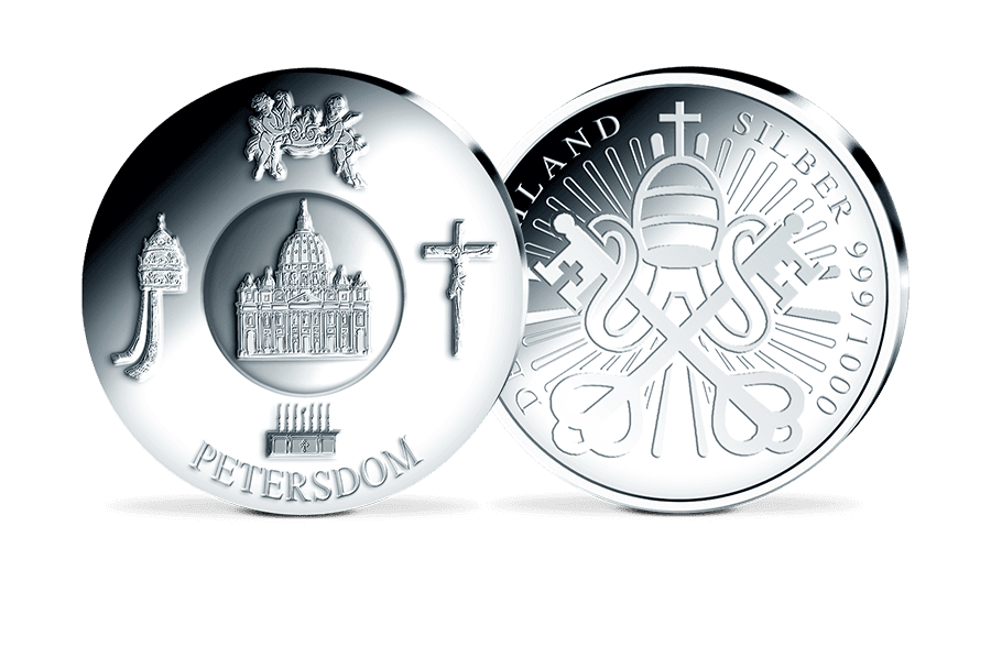 Teller-Gedenkprägung Petersdom