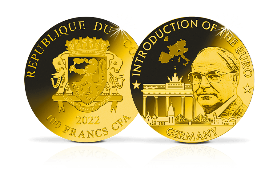 Goldmünze 25 Jahre Euro-Einführung in Deutschland