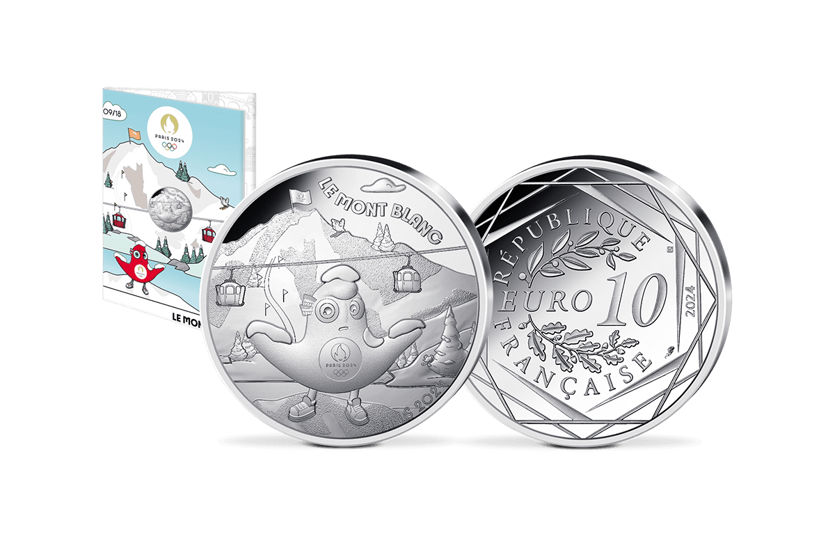 10-Euro-Silbermünze Frankreich le Mont Blanc