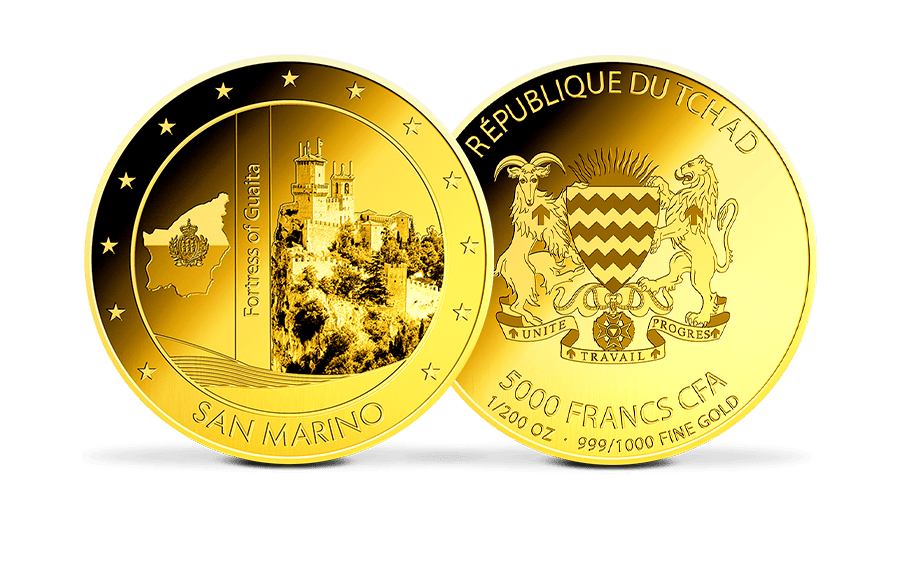 Goldmünze 25 Jahre Euro San Marino