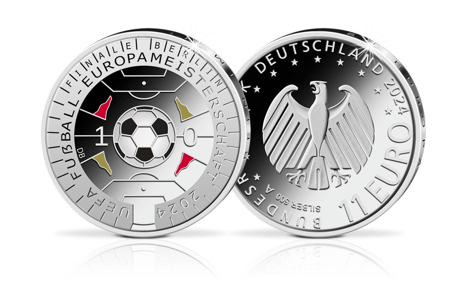 11-Euro-Münze Fußball-Europameisterschaft 2024 in PP 11-Euro-Münze Fußball-Europameisterschaft 2024 in PP