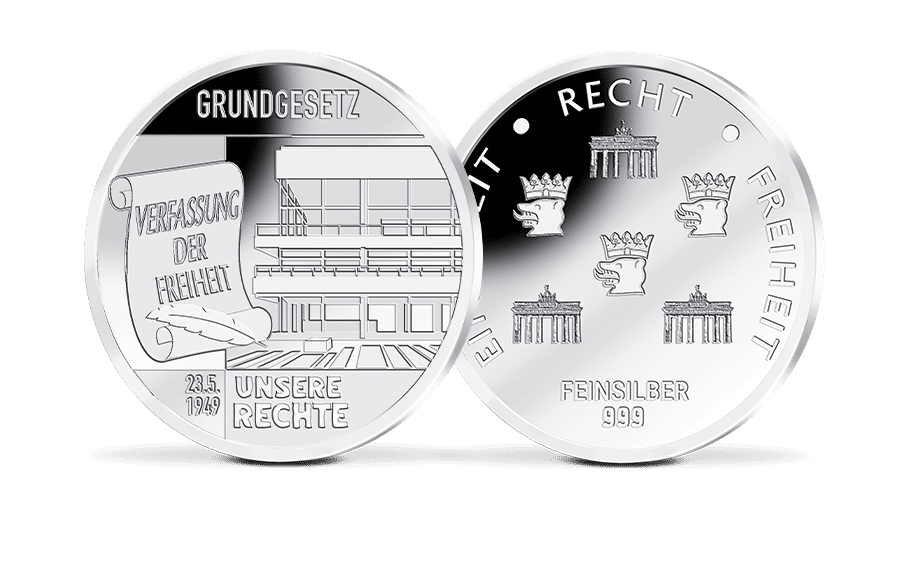 Silber-Gedenkprägung Grundgesetz
