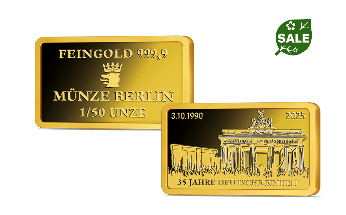 Gold-Barren 35 Jahre Deutsche Einheit