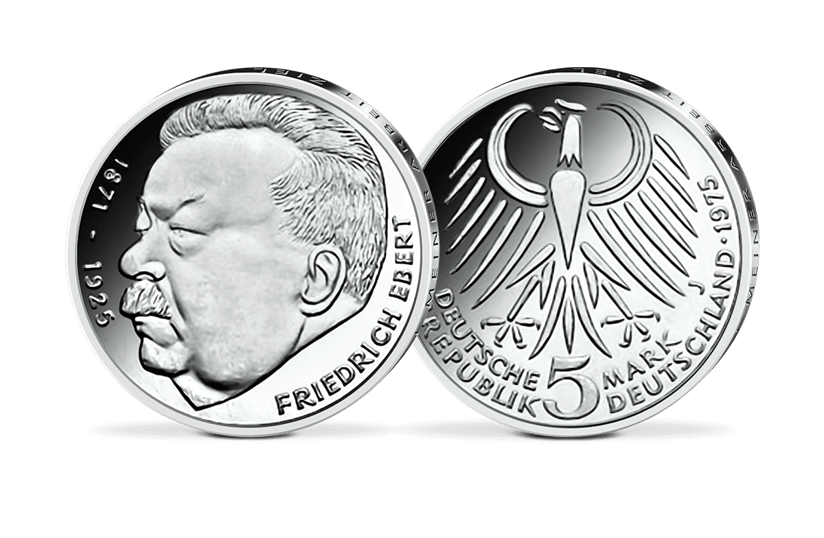 5-DM Münze Friedrich Ebert