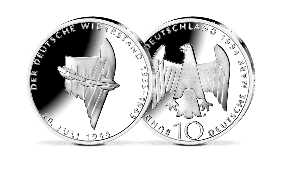 10-DM-Münze Deutscher Widerstand 