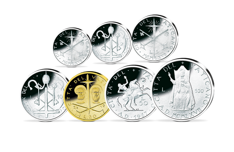 Kursmünzensatz Vatikan - Paul VI. 1967