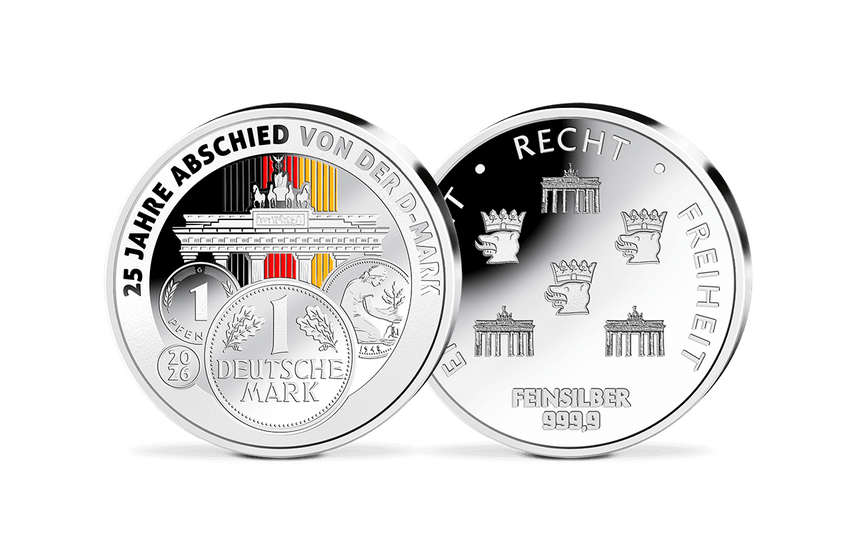 Silber-Gedenkprägung 25 Jahre Abschied von der DM