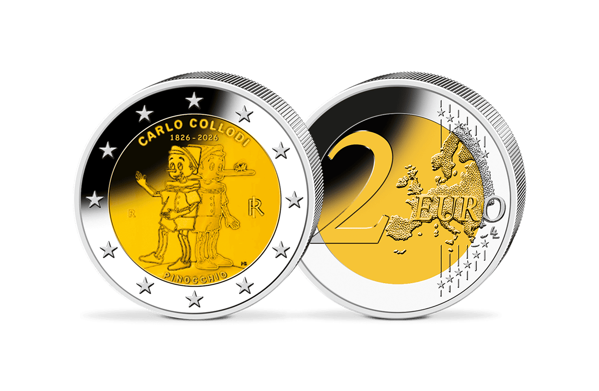 2-Euro-Münze Carlo Collodi · Pinocchio – Ihr Willkommensgeschenk