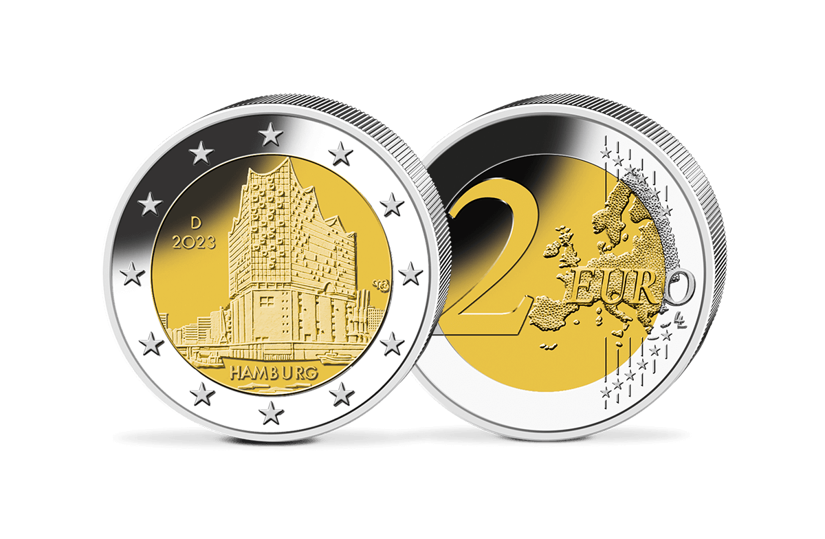 2-Euro-Gedenkmünze Hamburg Elbphilharmonie