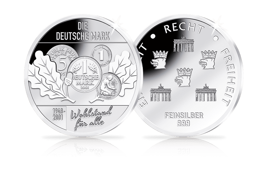 Silber-Gedenkprägung Die Deutsche Mark 1948 – 2001 Silber-Gedenkprägung Die Deutsche Mark 1948 – 2001