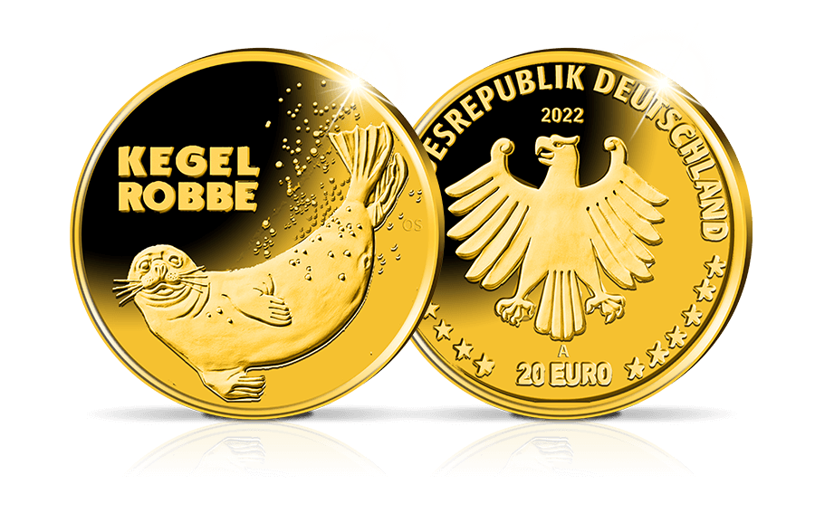 20-Euro-Goldmünze Kegelrobbe 2022 20-Euro-Goldmünze Kegelrobbe 2022