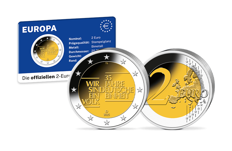 2-Euro-Münze Deutschland – 35 Jahre Deutsche Einheit in Coincard