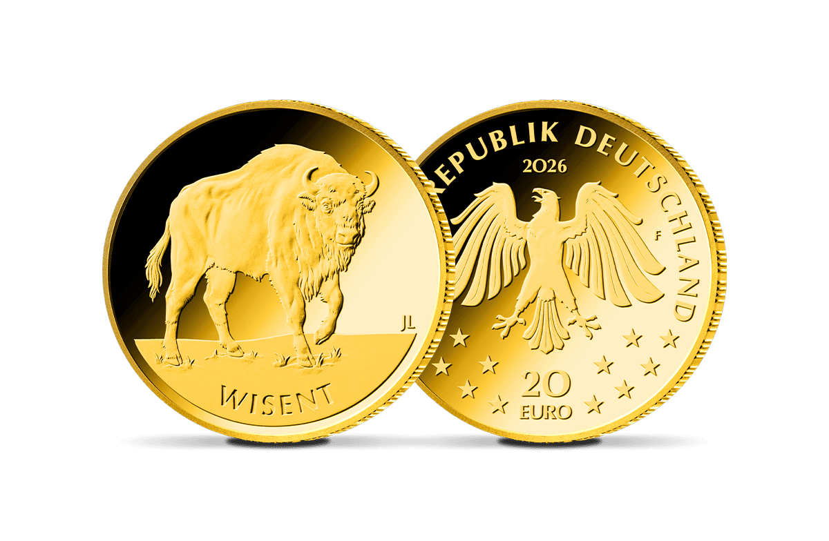20-Euro-Goldmünze Deutschland Rückkehr der Wildtiere – Wisent 2026 
