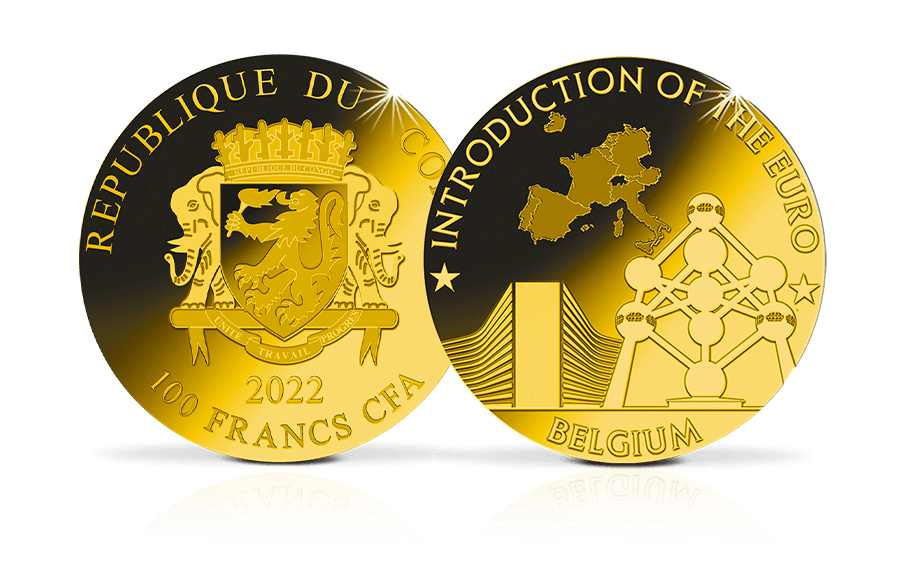 Goldmünze Belgien
