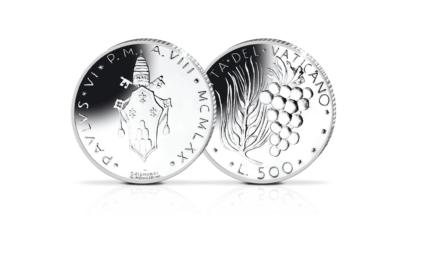500-Lire-Silbermünze Ähren und Trauben 500-Lire-Silbermünze Ähren und Trauben