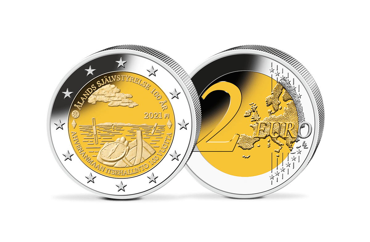 2-Euro-Gedenkmünze Finnland - 100 Jahre Selbstverwaltung der Ålandinseln