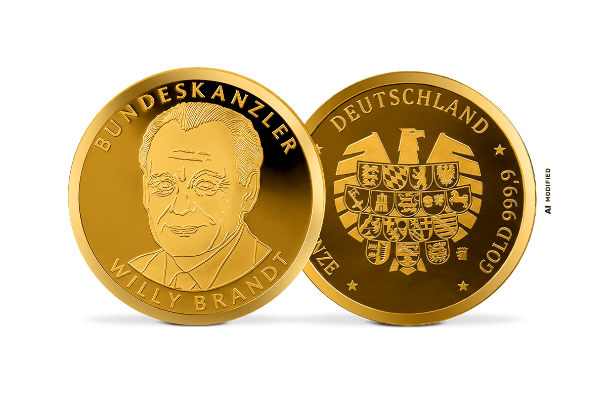 Goldprägung Bundeskanzler Willy Brandt