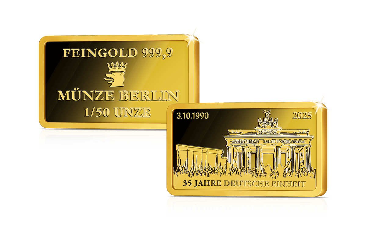 Gold-Barren 35 Jahre Deutsche Einheit