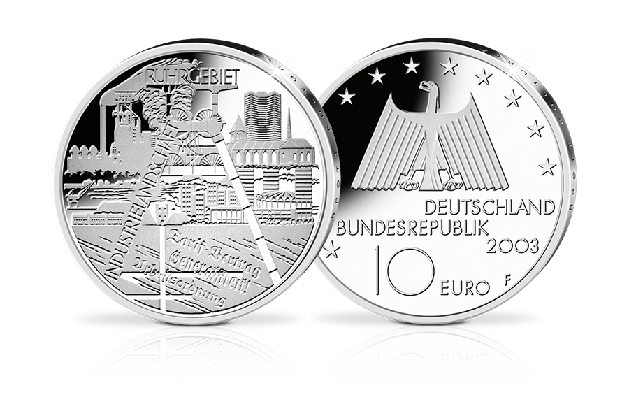 10-Euro-Münze Industrielandschaft Ruhrgebiet 10-Euro-Münze Industrielandschaft Ruhrgebiet