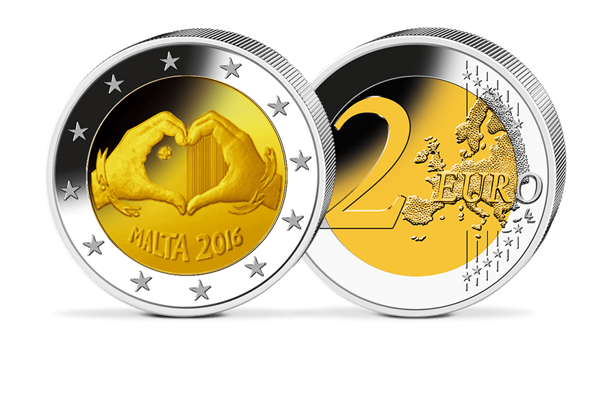 2-Euro-Gedenkmünze - Malta 2016 - Liebe 2-Euro-Gedenkmünze - Malta 2016 - Liebe