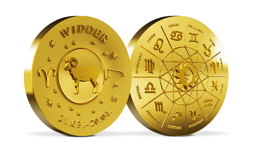 Teller-Gedenkprägung Sternzeichen Widder
