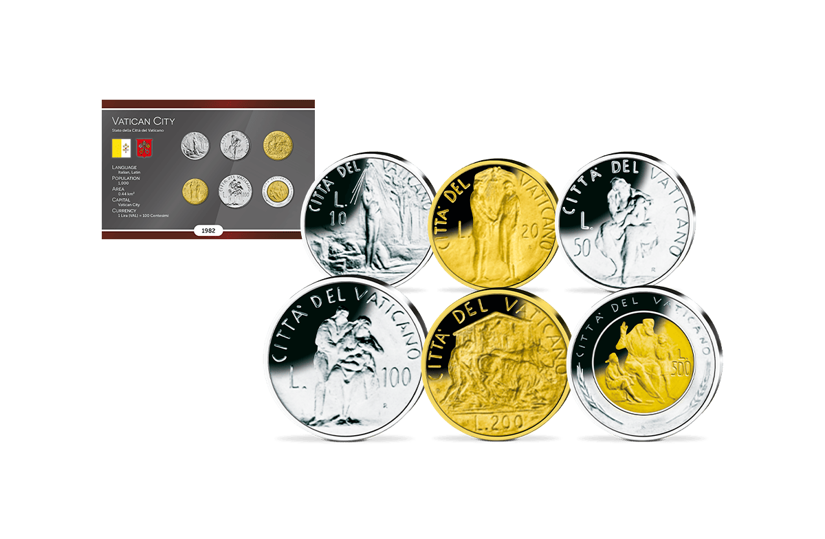 Kursmünzensatz Vatikan - Johannes Paul II. 1982