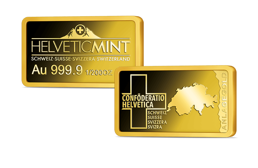 Goldbarren Landesumriss der Schweiz Goldbarren Landesumriss der Schweiz