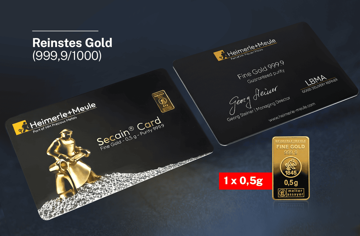 Goldbarren SecainCard Heimerle + Meule