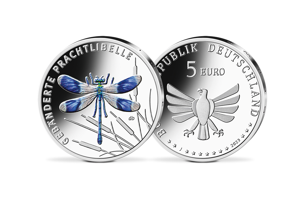5-Euro-Münze Gebänderte Prachtlibelle   5-Euro-Münze Gebänderte Prachtlibelle