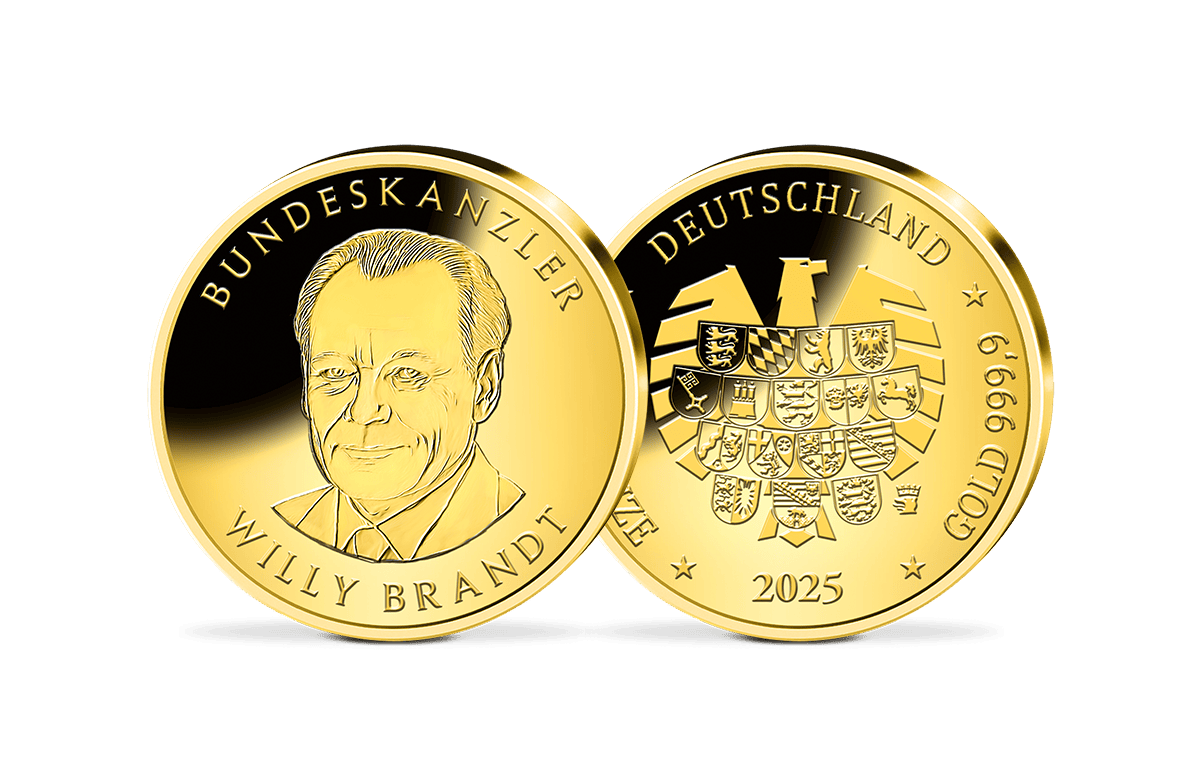 Gold-Prägung Bundeskanzler Willy Brandt