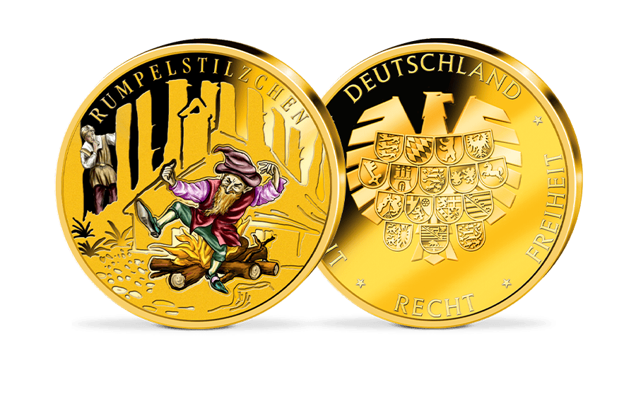 Piedfort-Gedenkprägung Rumpelstilzchen