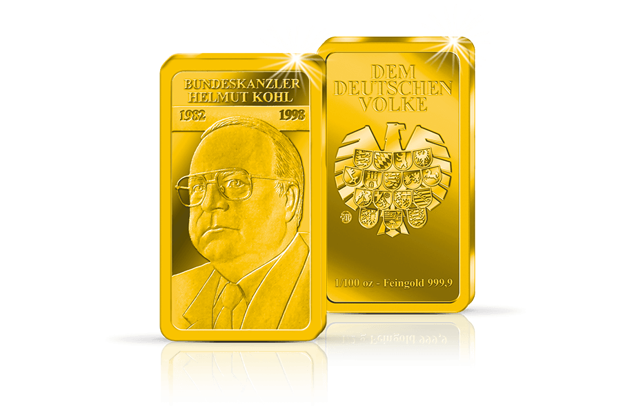 Goldbarren – Bundeskanzler Helmut Kohl Goldbarren – Bundeskanzler Helmut Kohl