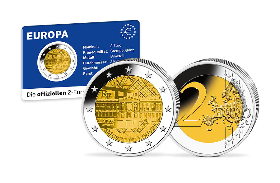 2-Euro-Gedenkmünze Frankreich - Musée du Louvre